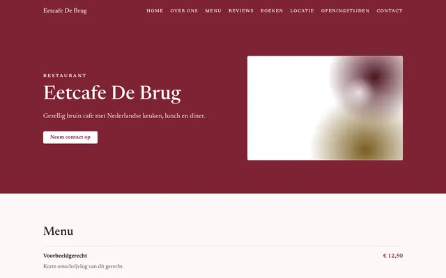 Voorbeeld van de stijl Wijnrood