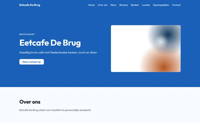 Voorbeeld van de stijl Helder Blauw